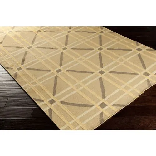 Sheffield Market Rug - Brown/Mustard - Beige - Beige