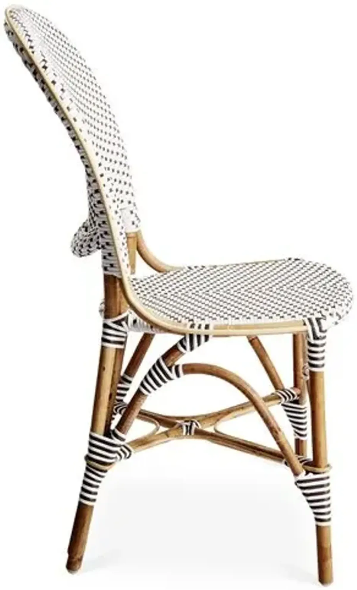 Bridgitte Rattan Side Chair - White/Cappuccino - Sika Design