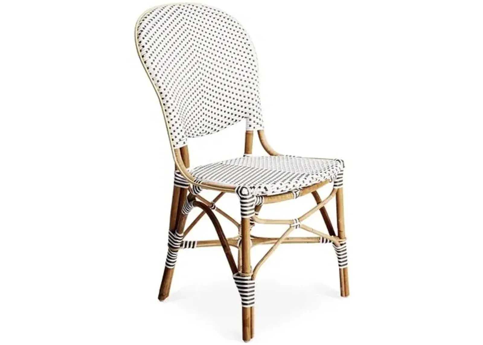 Bridgitte Rattan Side Chair - White/Cappuccino - Sika Design