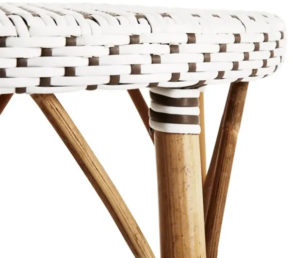 James Counter Stool - White/Cappuccino - Sika Design