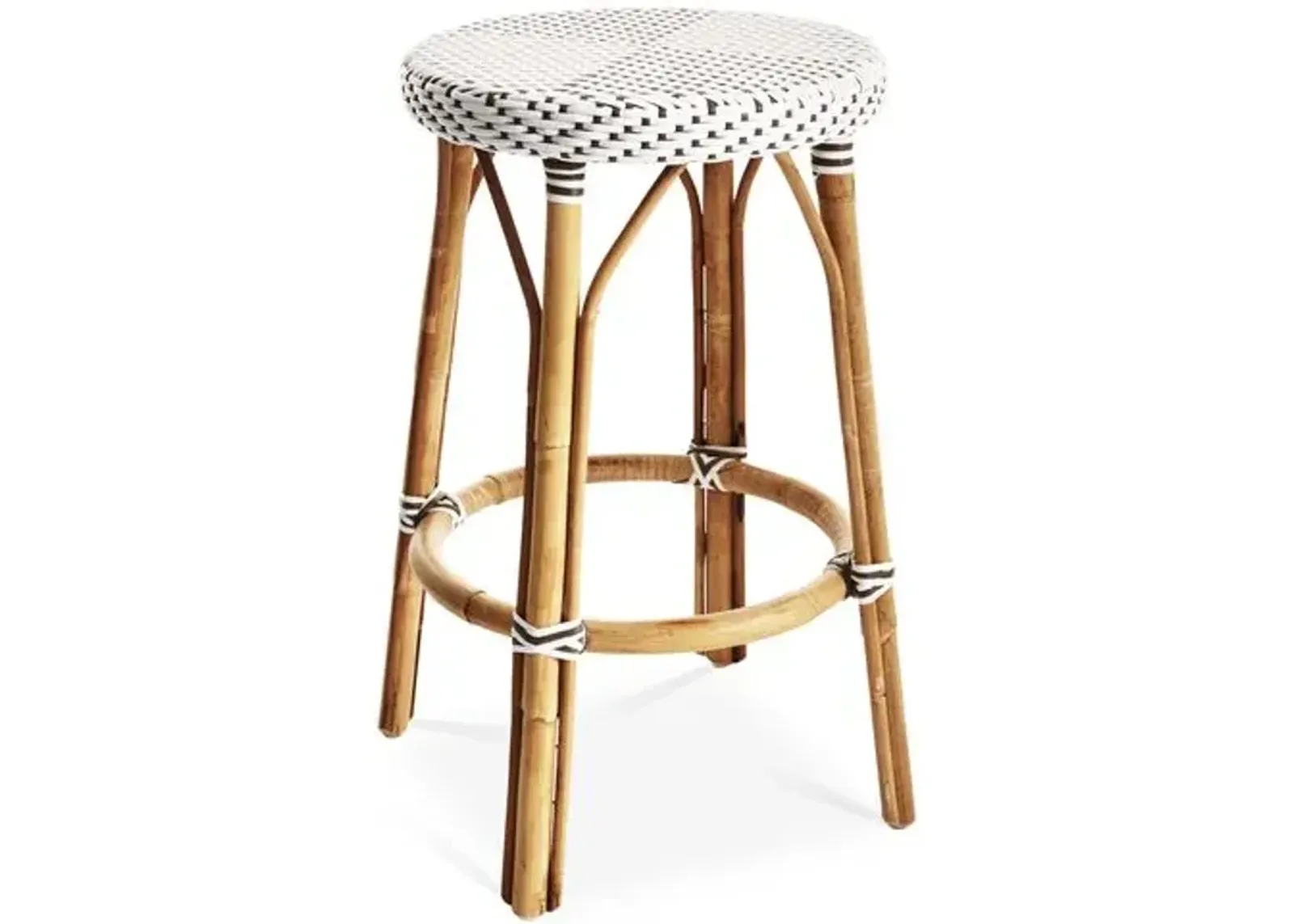 James Counter Stool - White/Cappuccino - Sika Design