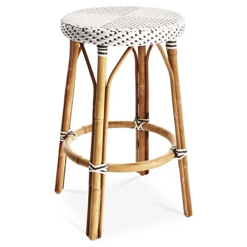 James Counter Stool - White/Cappuccino - Sika Design