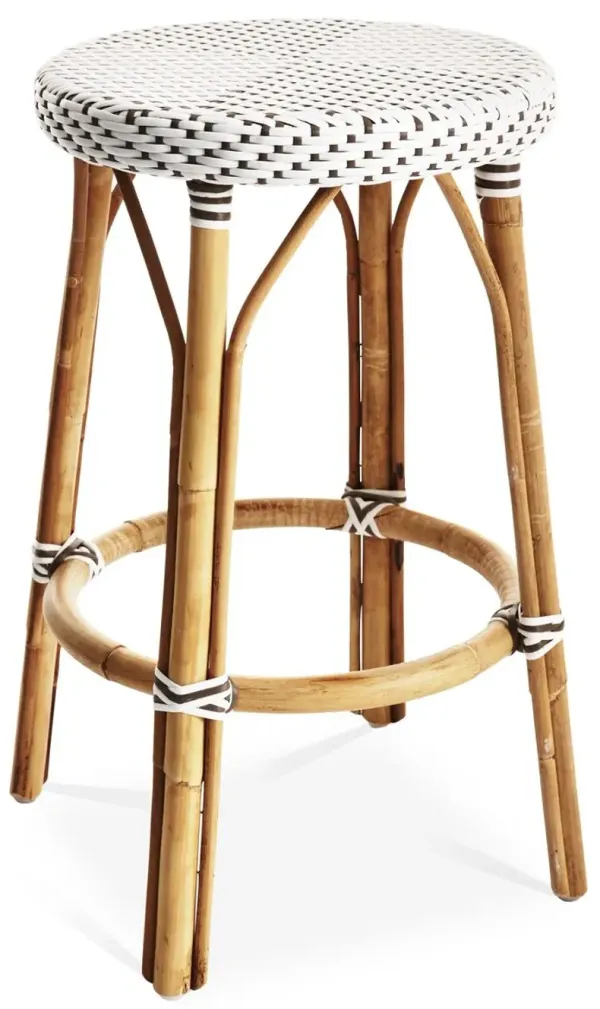 James Counter Stool - White/Cappuccino - Sika Design