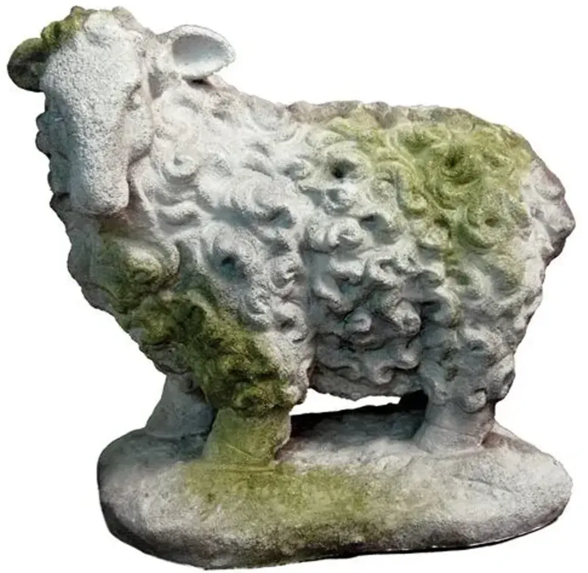 13" Scottish Sheep - White Moss - Beige