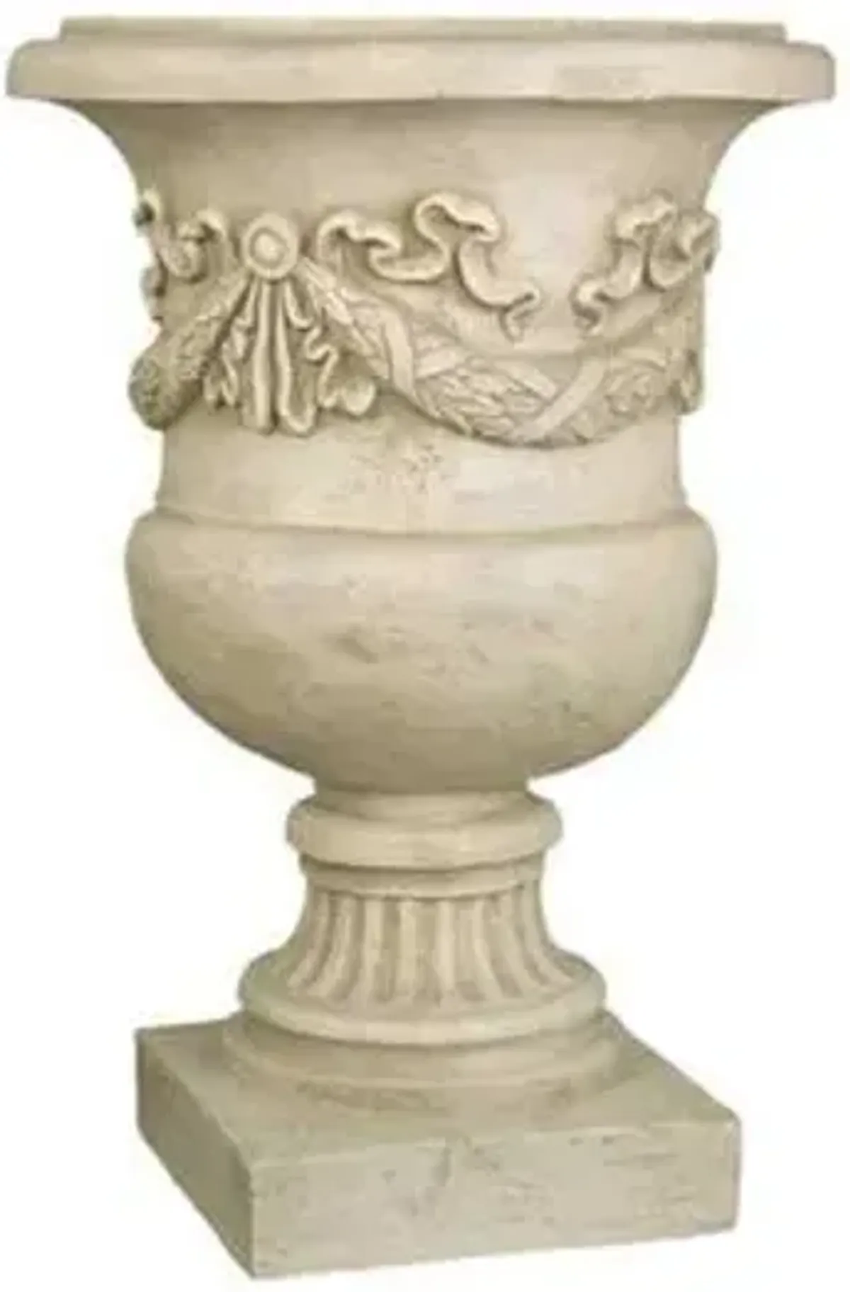 24" Giardino Outdoor Urn - Antique Stone - Beige