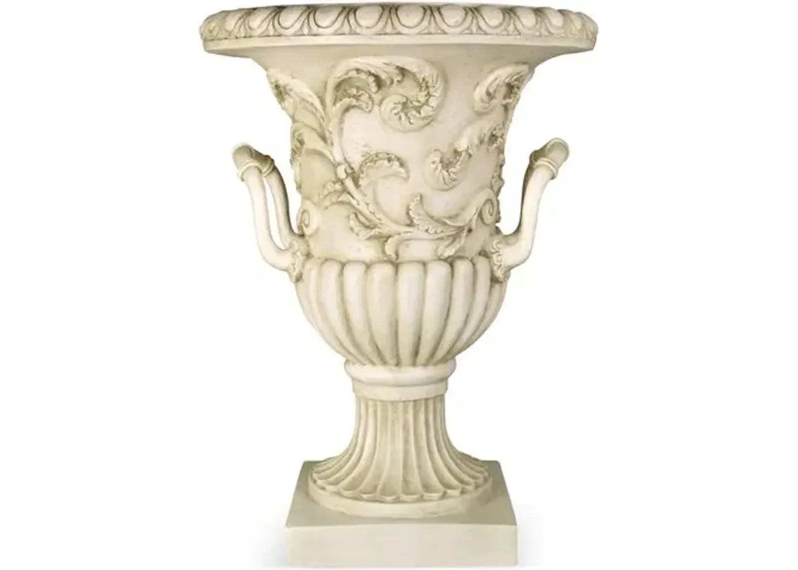 30" Entryway Outdoor Urn - Antique Stone - Handcrafted - Beige