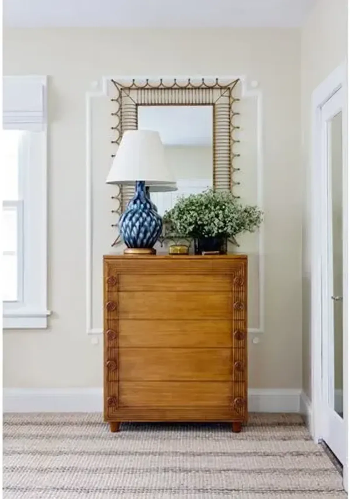 Button Down Dresser - Cerused Oak - Bunny Williams Home - Brown