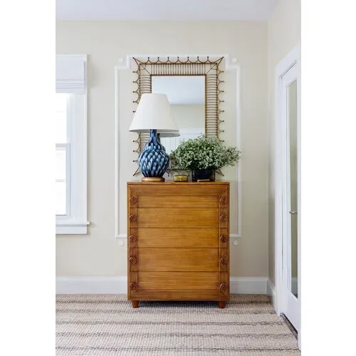 Button Down Dresser - Cerused Oak - Bunny Williams Home - Brown