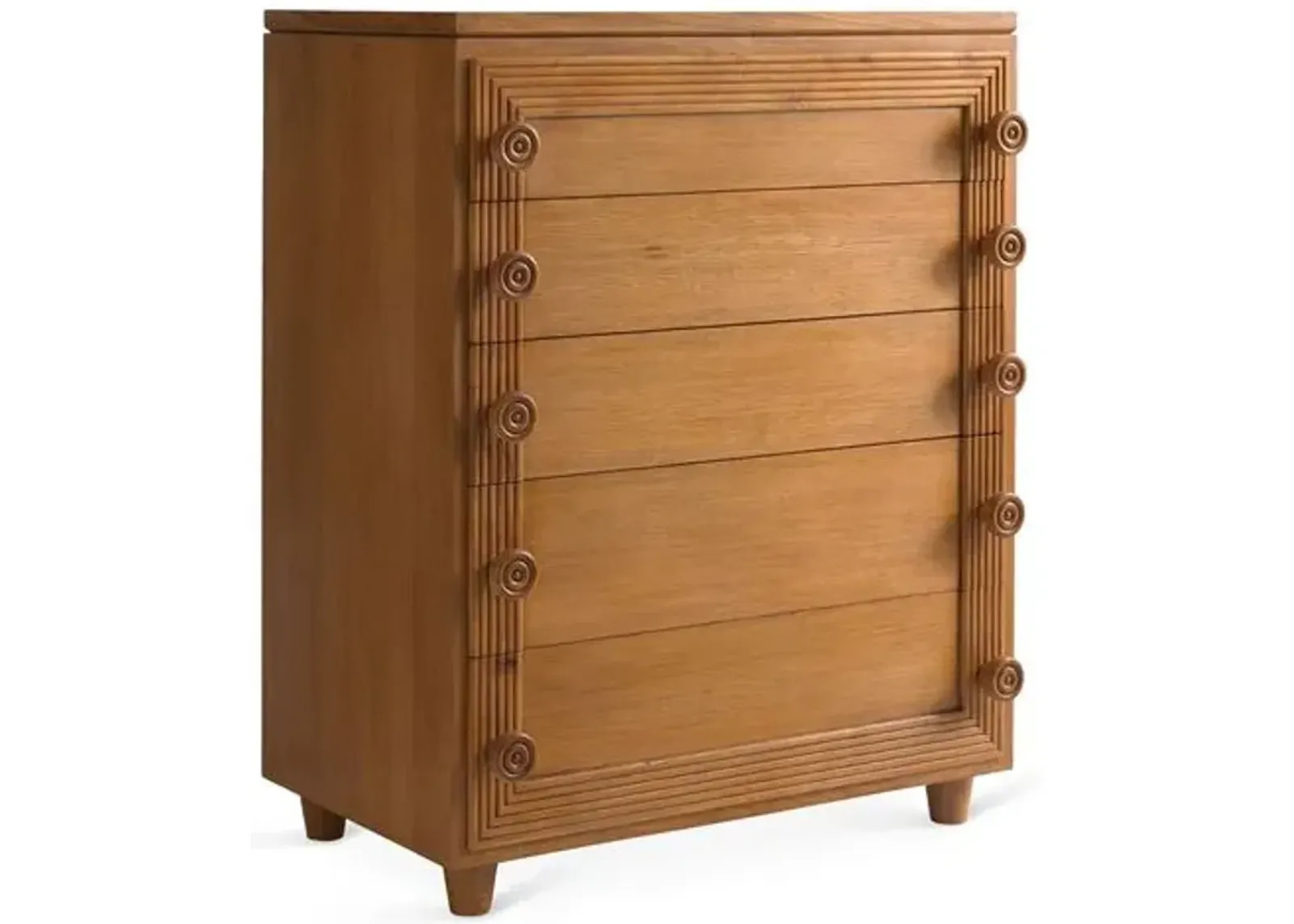 Button Down Dresser - Cerused Oak - Bunny Williams Home - Brown