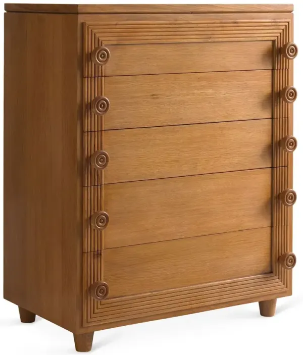 Button Down Dresser, Cerused Oak