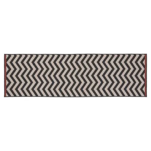 Chevron Outdoor Rug - Green - Gray - Gray