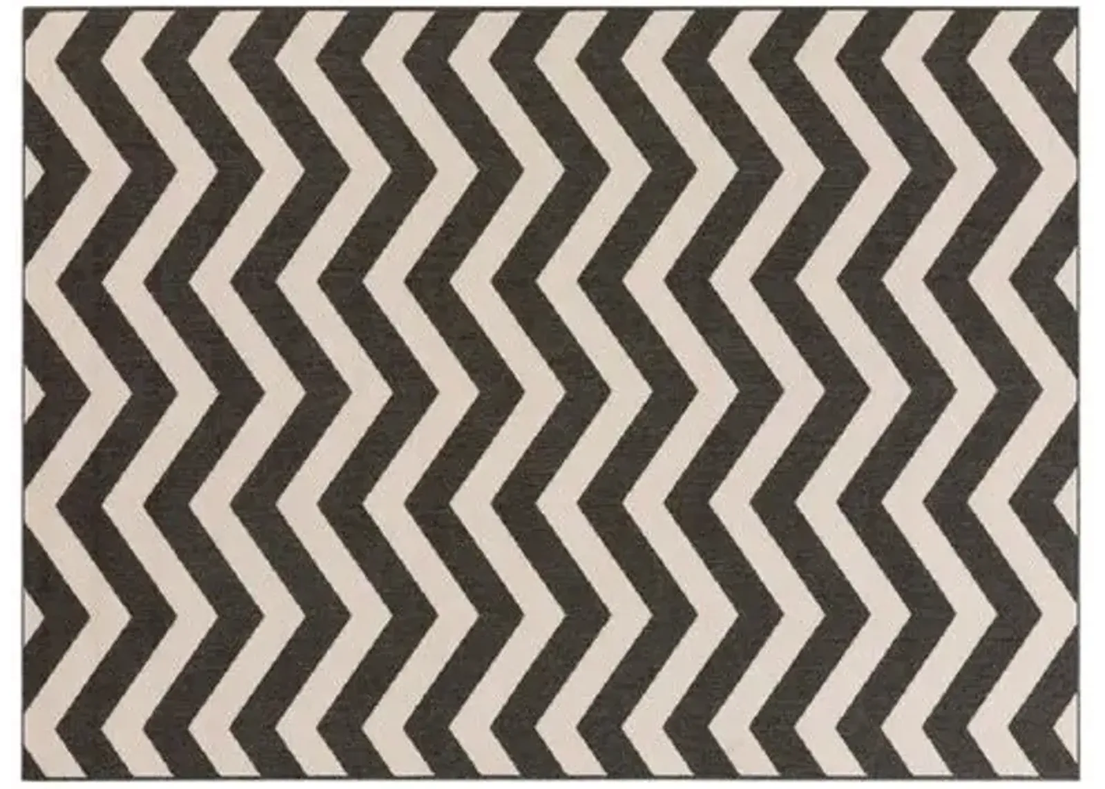 Chevron Outdoor Rug - Green - Brown - Brown