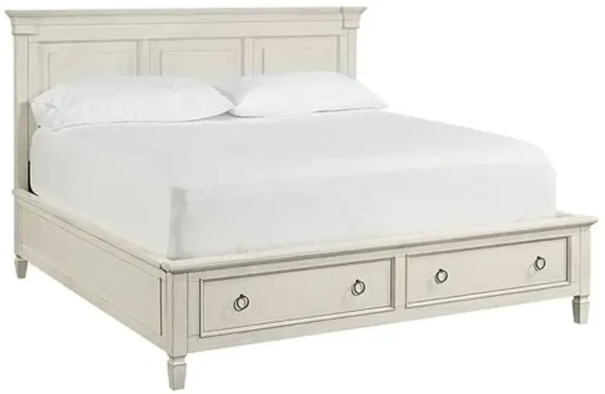 Summer Hill Storage Bed - Cream - Ivory