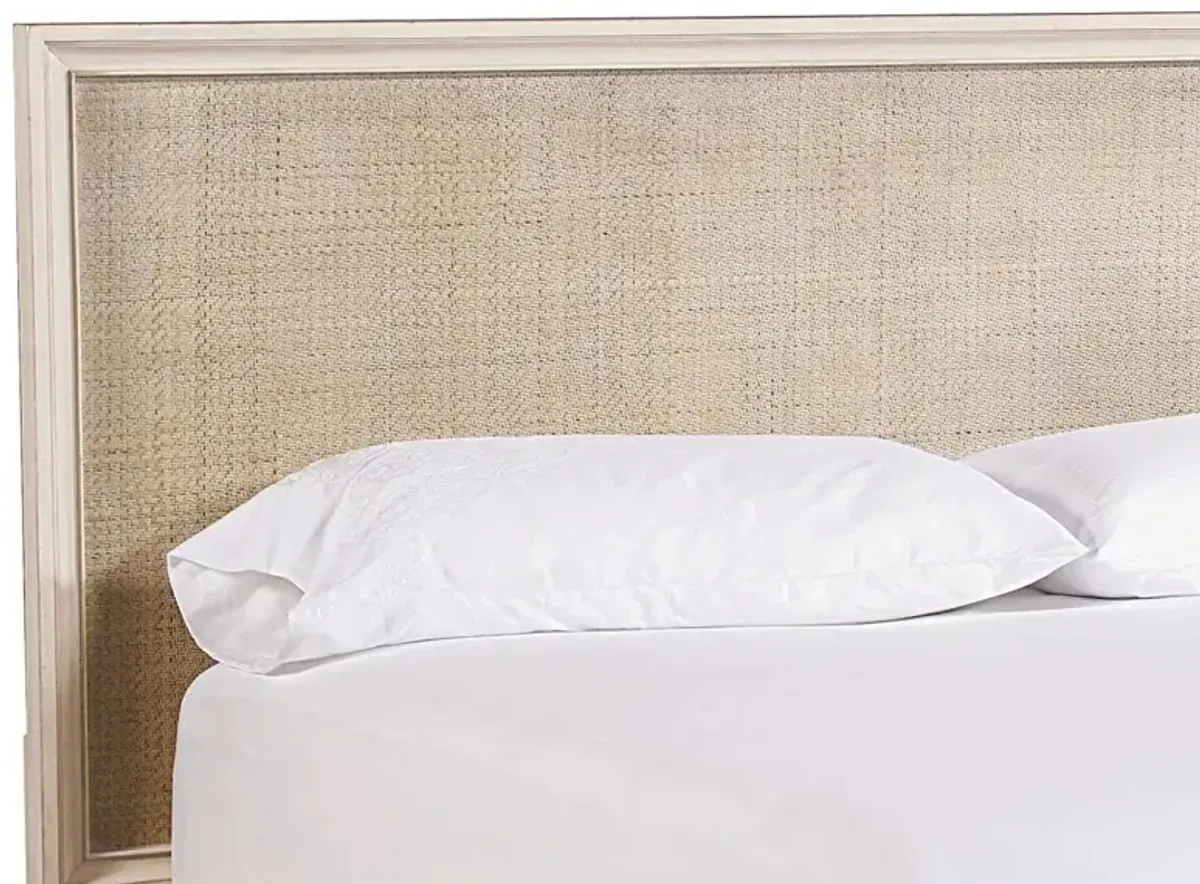 Summer Hill Woven Panel Bed, Cream