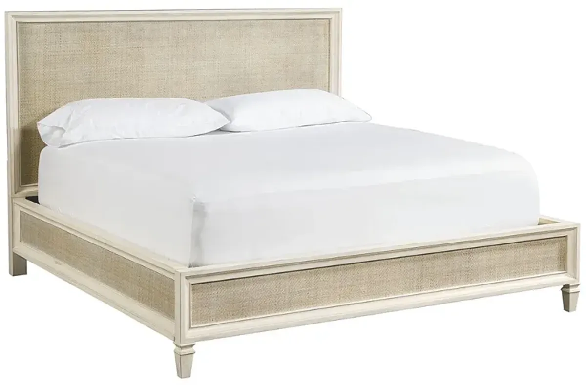 Summer Hill Woven Panel Bed, Cream