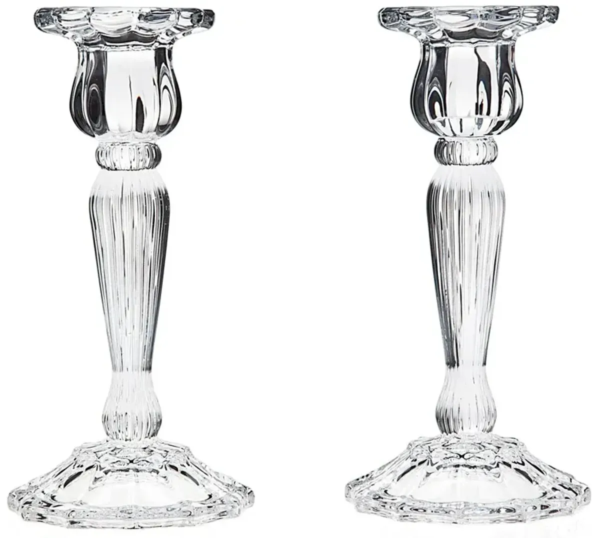 Pair of Crystal Taper Candleholders