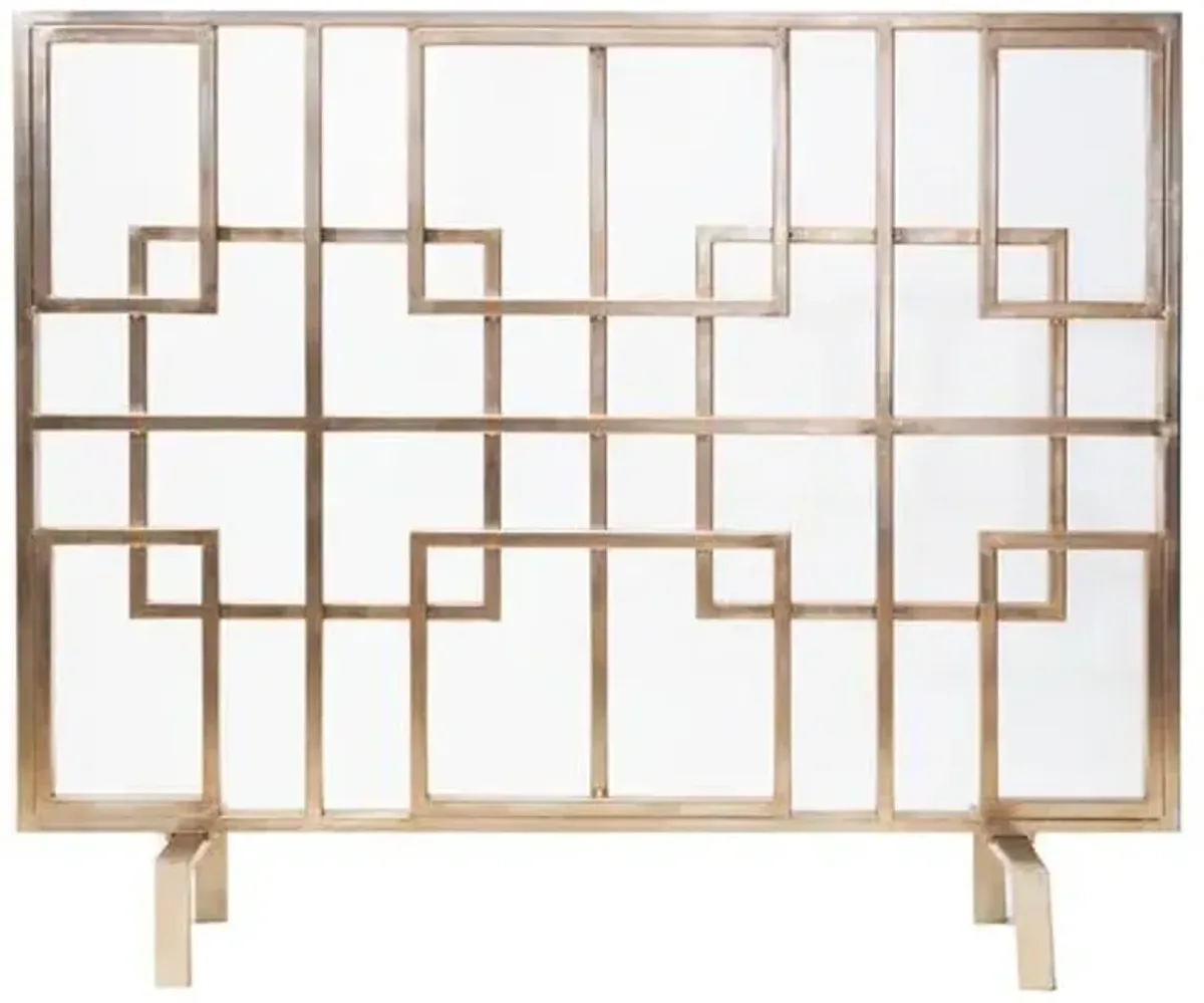 Candy Firescreen - Antique Silver