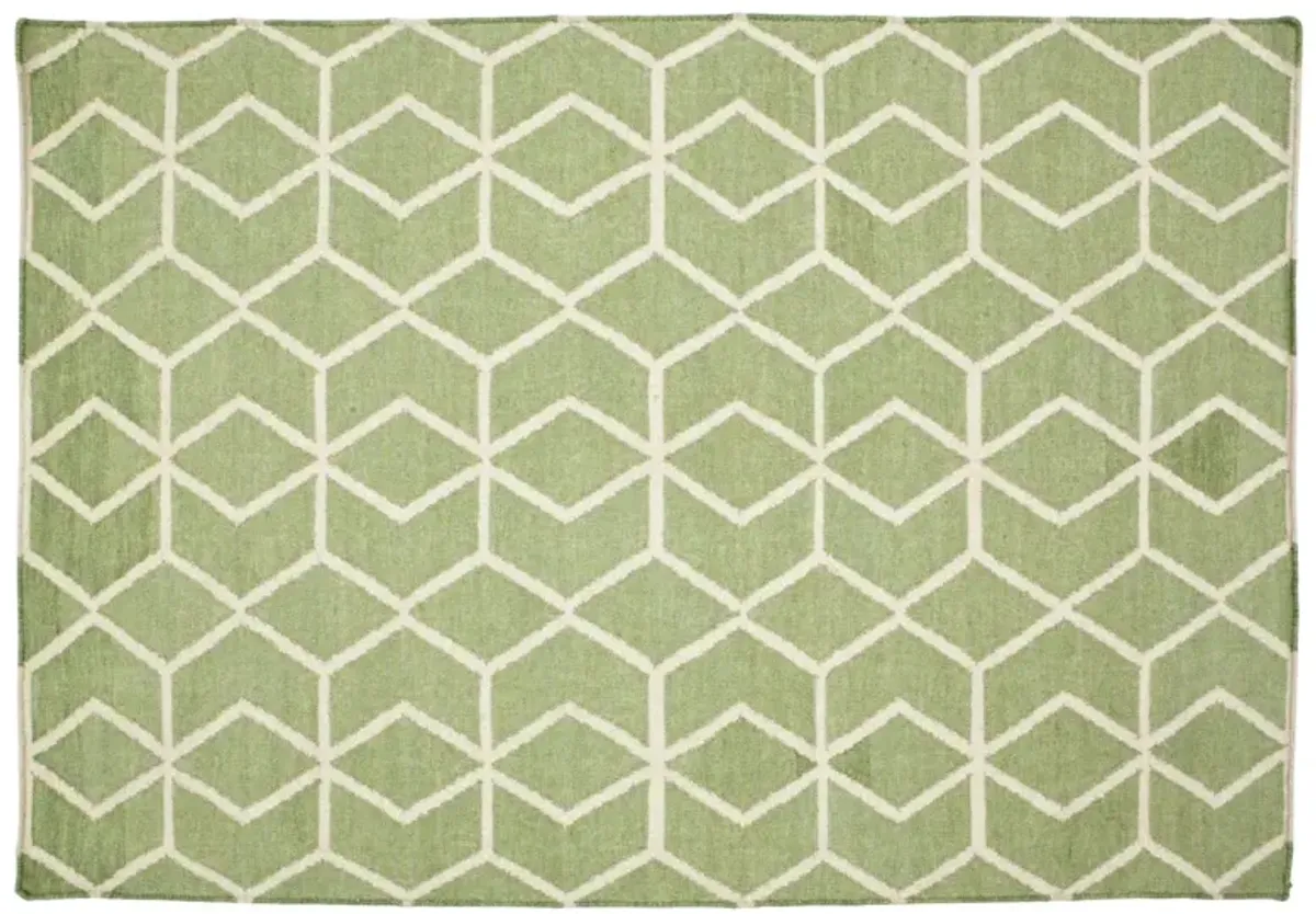 Xenia Dhurrie - Sage/Ivory - Green