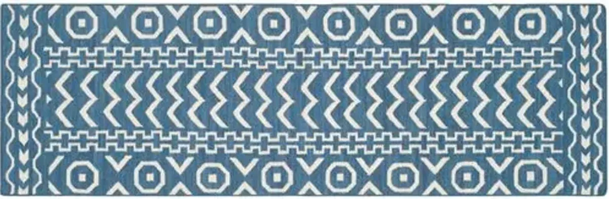 Adella Flat-Weave Rug - Blue - Blue