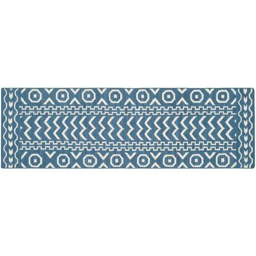Adella Flat-Weave Rug - Blue - Blue