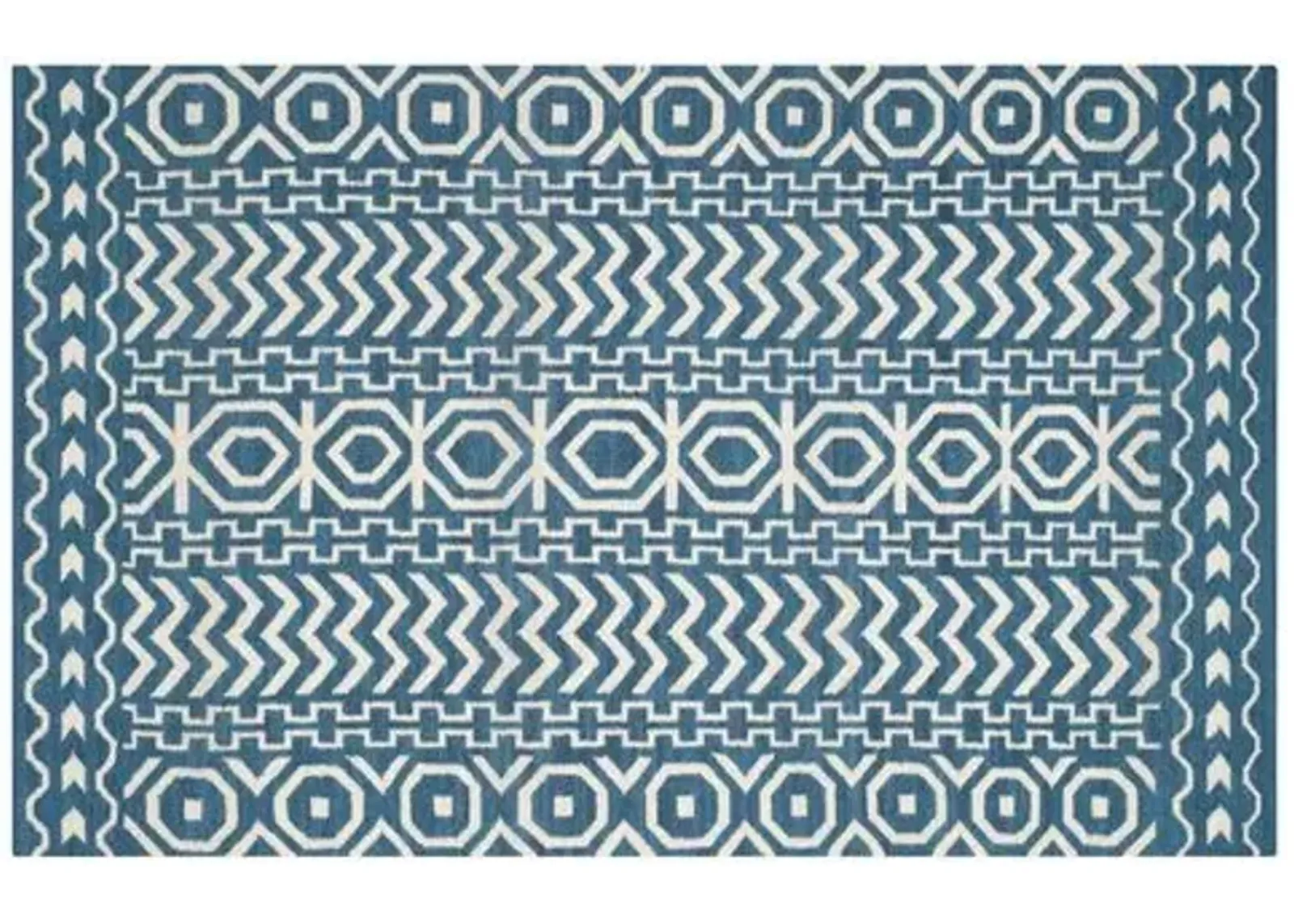 Adella Flat-Weave Rug - Blue - Blue