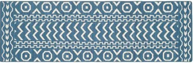 Adella Flat-Weave Rug - Blue - Blue