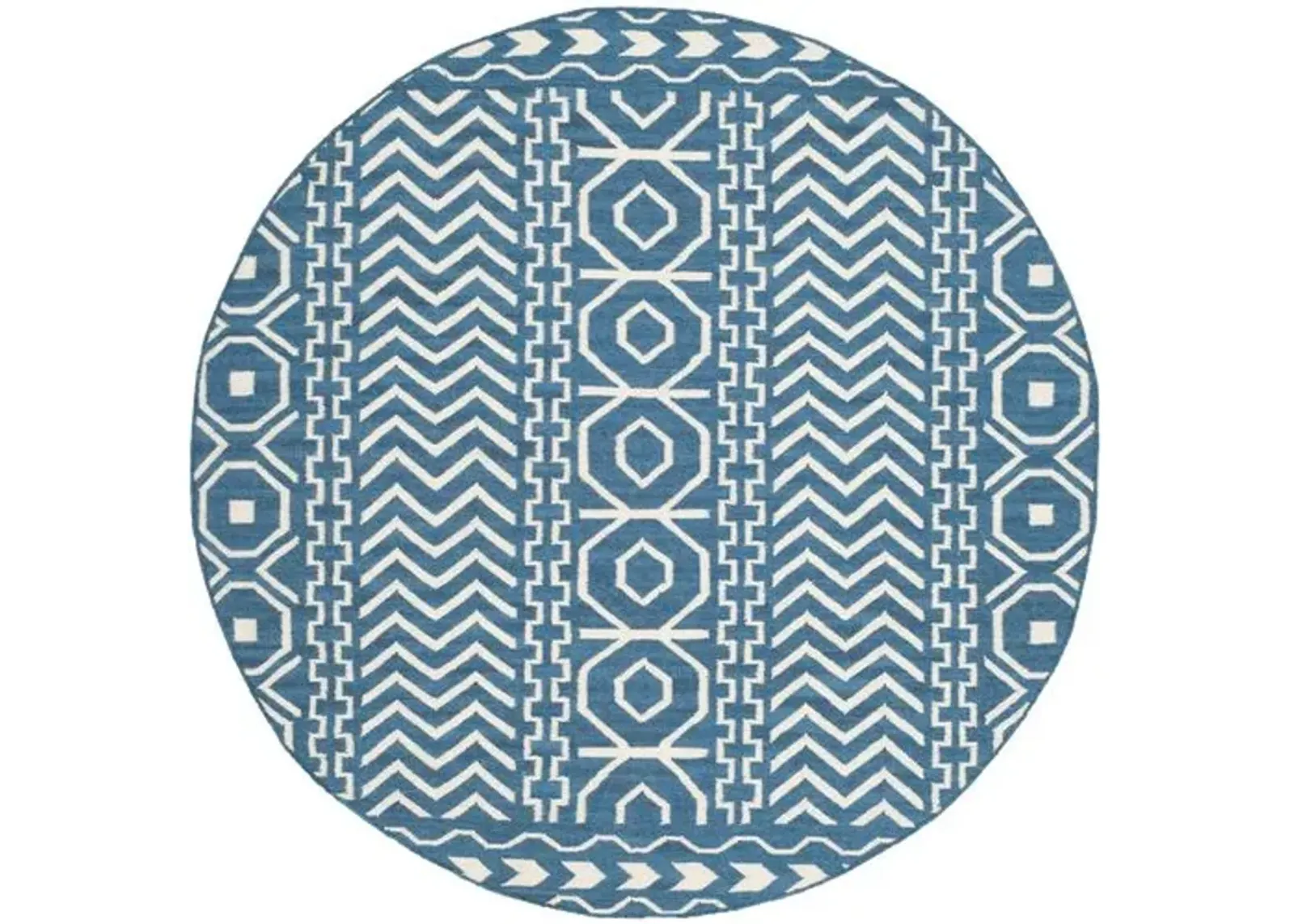 Adella Flat-Weave Rug - Blue - Blue