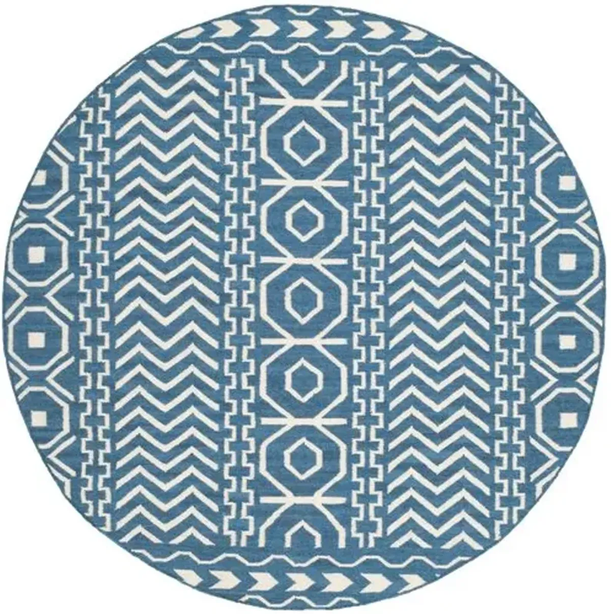 Adella Flat-Weave Rug - Blue - Blue