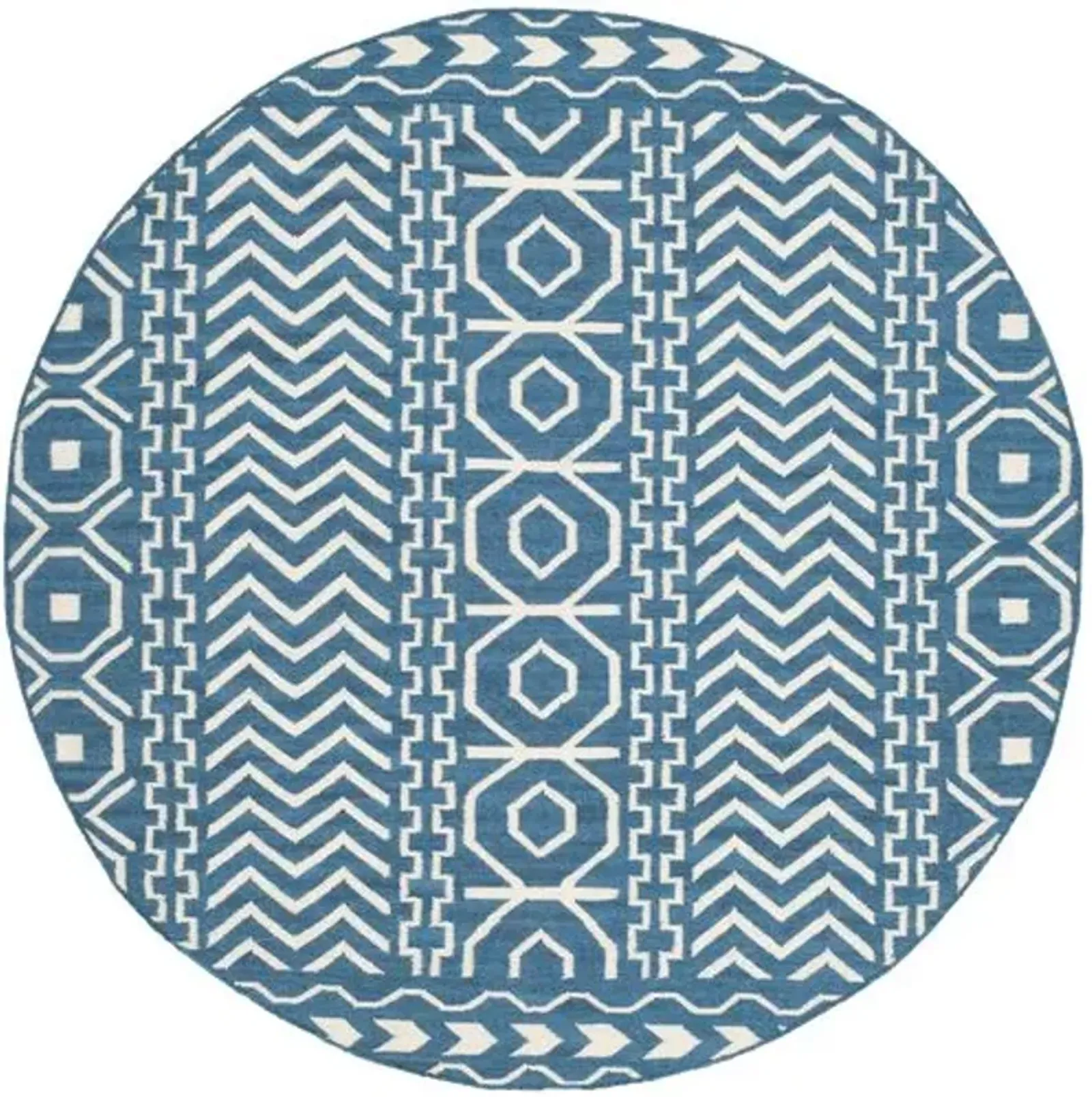 Adella Flat-Weave Rug - Blue - Blue