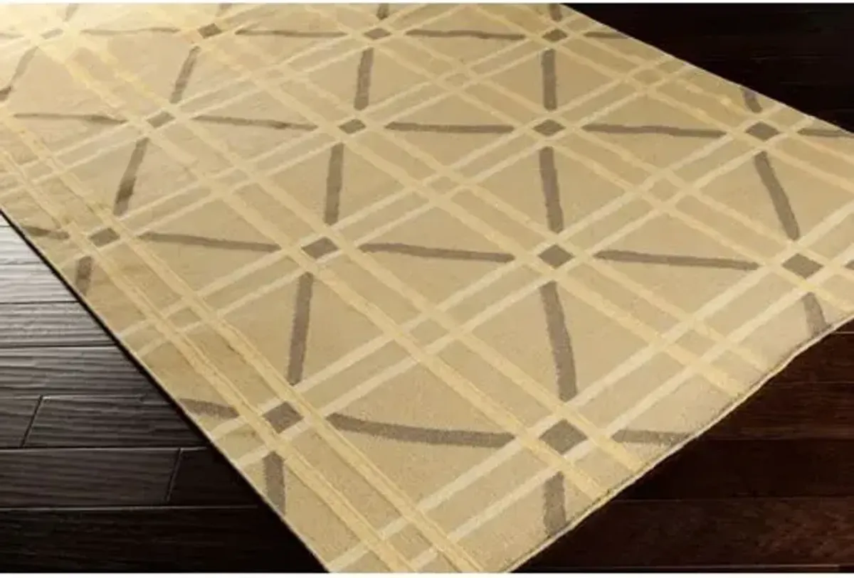 Sheffield Market Rug - Brown/Mustard - Beige - Beige