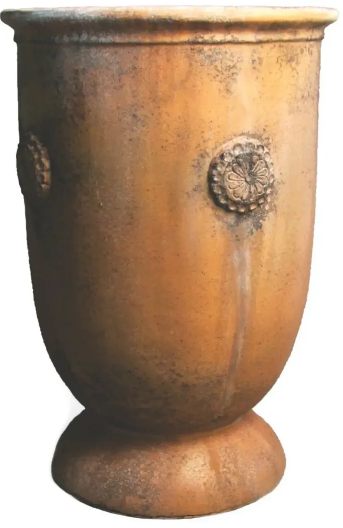 30" French Anduze Planter, Autumn Rose