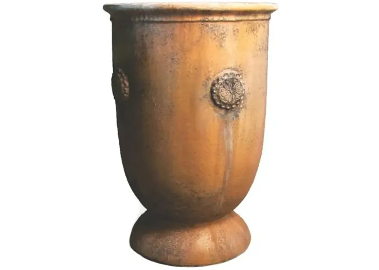 30" French Anduze Outdoor Planter - Autumn Rose - Brown - 20" x 20" x 30"