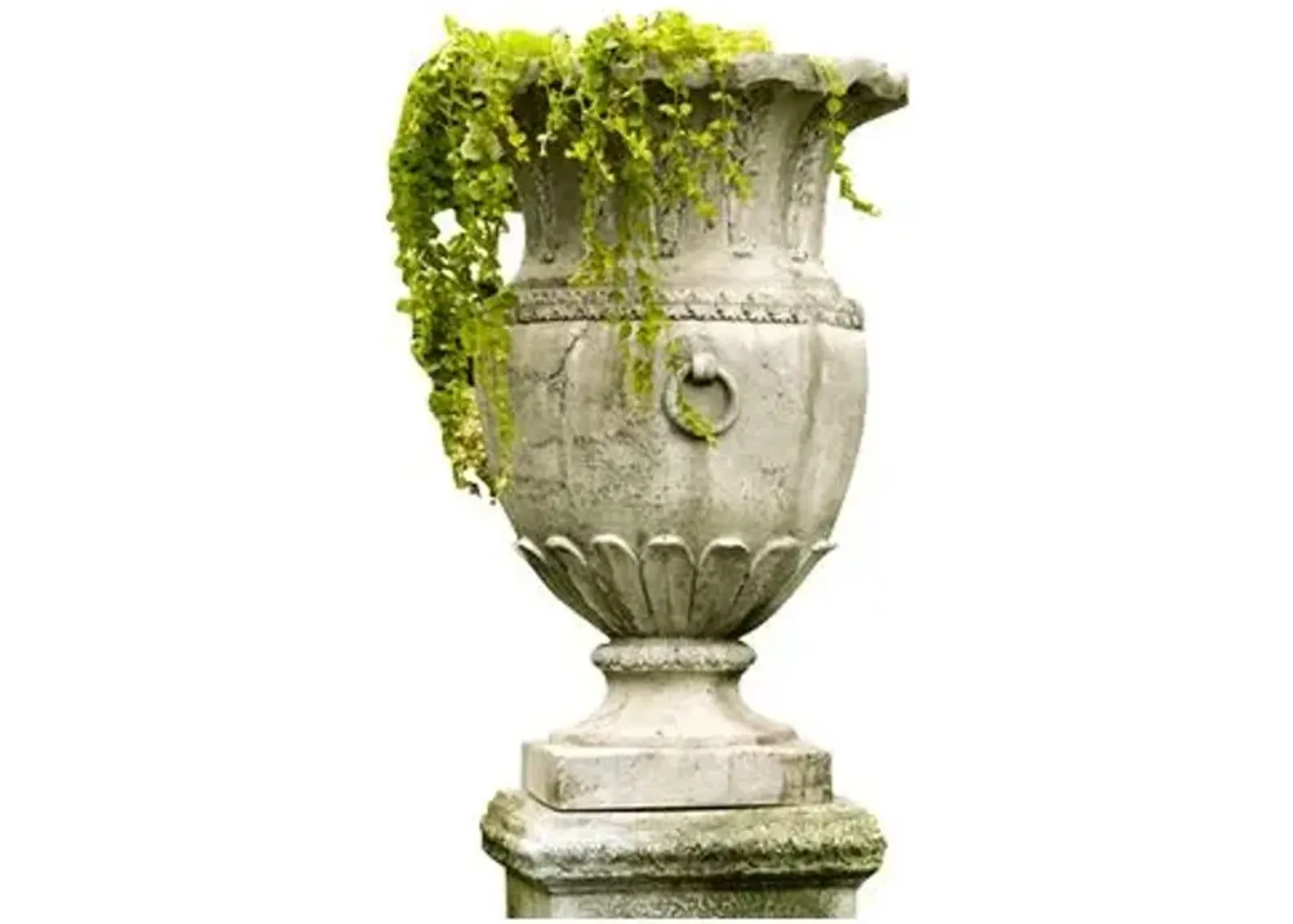 30" Appian Outdoor Vessel - Cathedral White - Beige