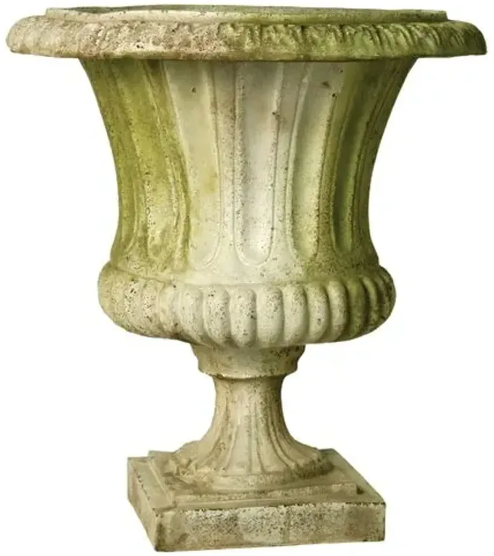 22" Classical Outdoor Urn - White Moss - Beige