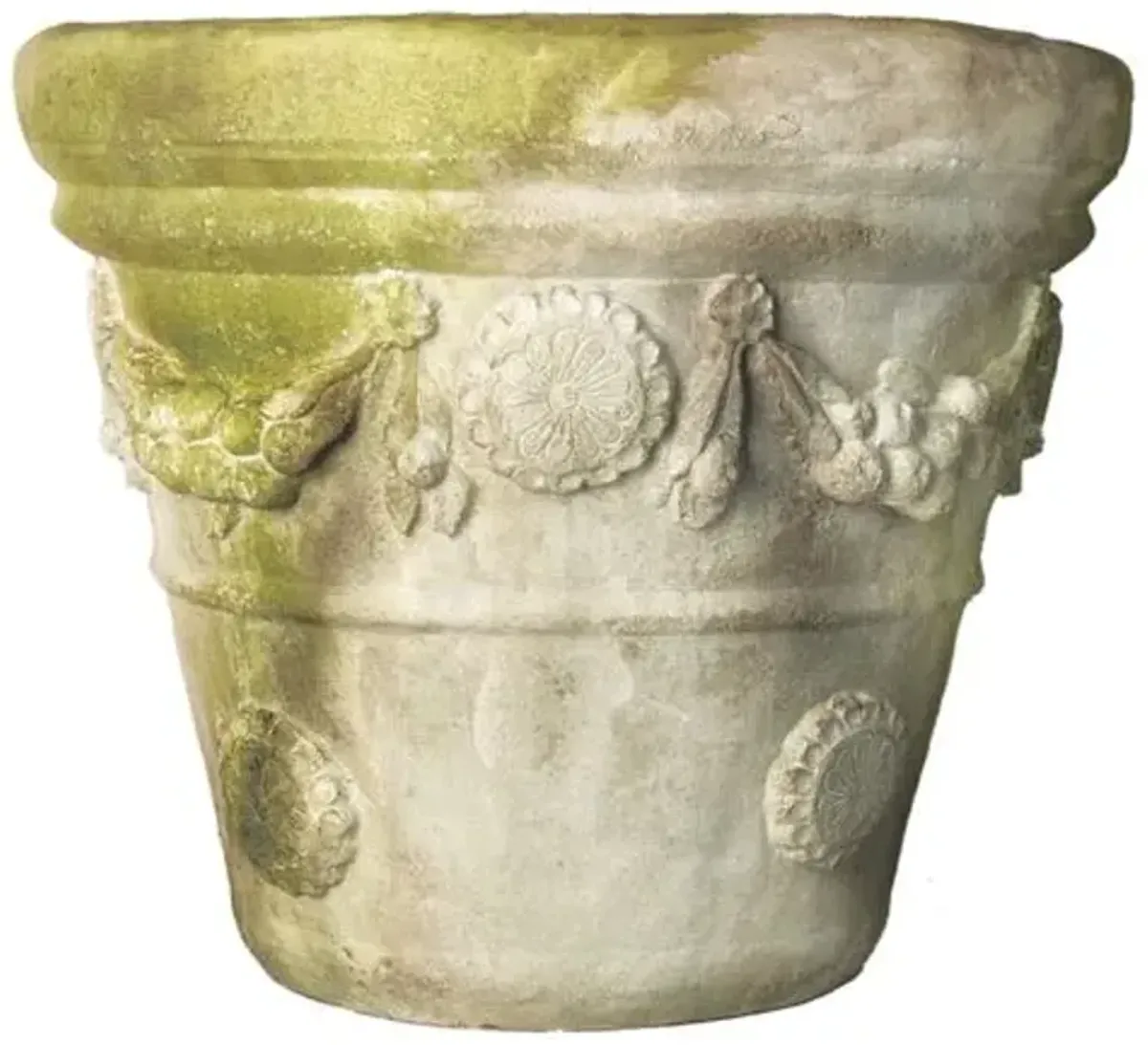 24" Boboli Garden Planter - White Moss - Beige - 24" x 24" x 20"