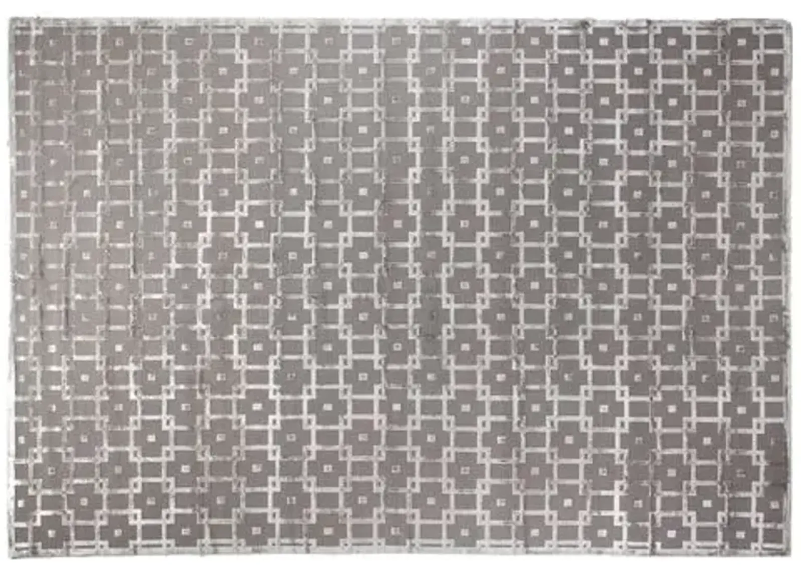 Metro Block Velvet Rug - Silver - Exquisite Rugs - Gray - Gray