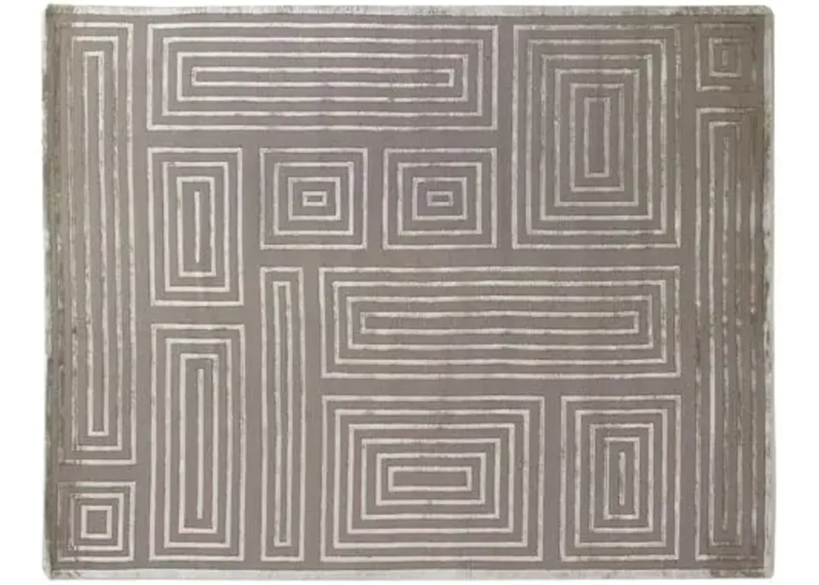 Velvet Maze Block Rug - Silver - Exquisite Rugs - Gray - Gray