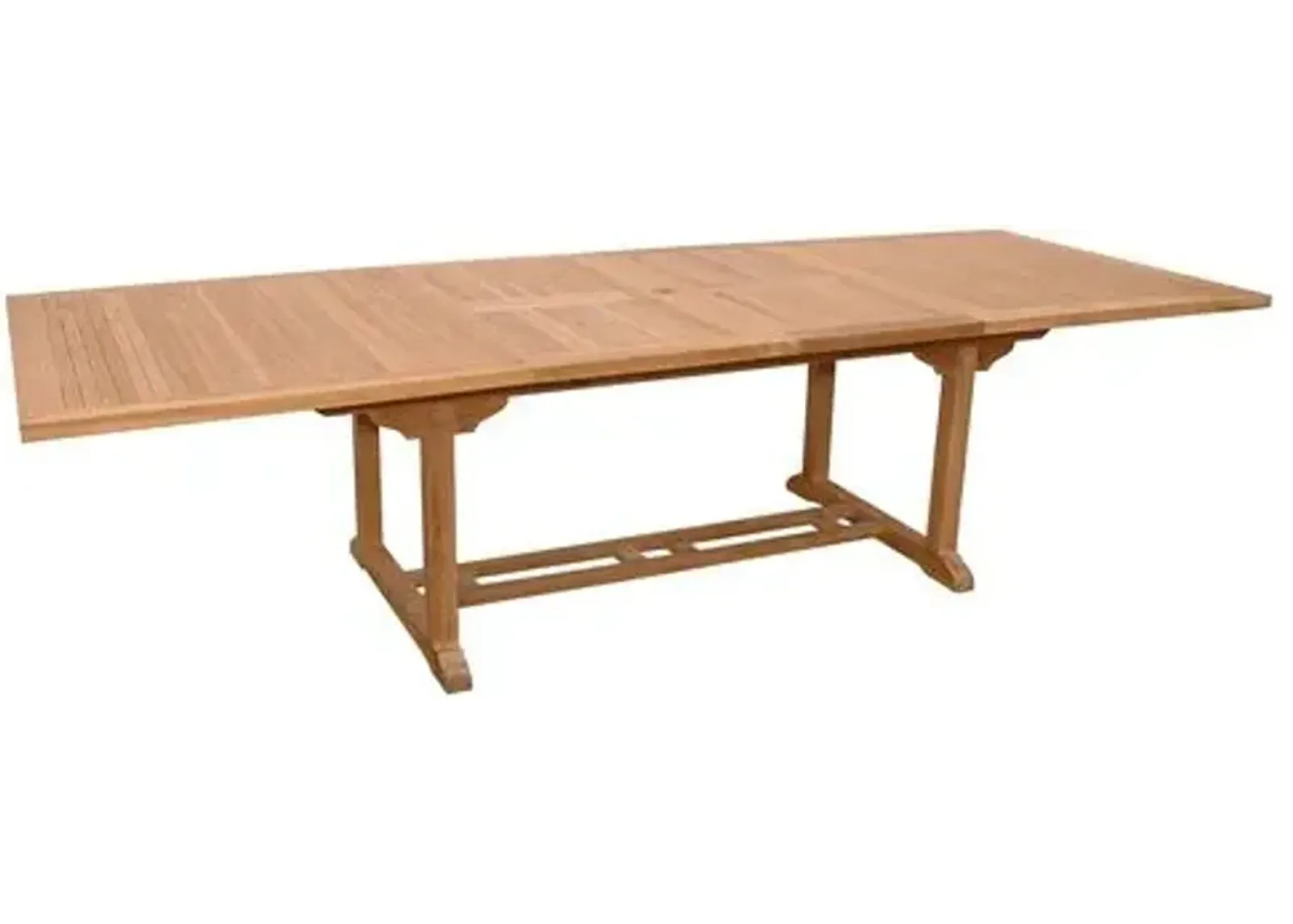 Valencia Outdoor Extension Dining Table - Natural Teak