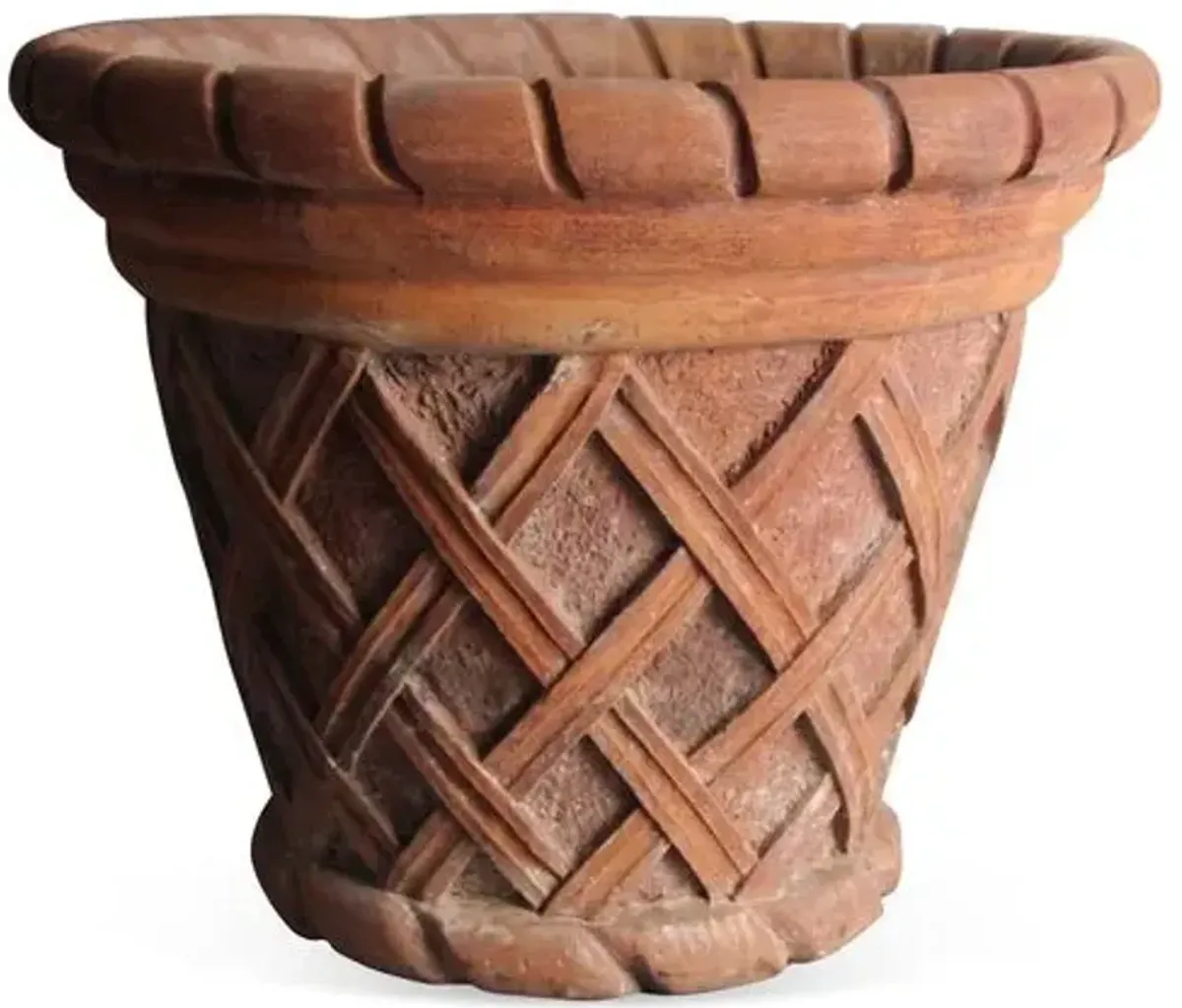 16" Outdoor Basket Weave - Sandstone - Brown