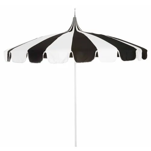Pagoda Patio Umbrella - Black/White