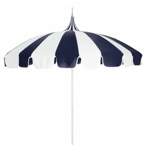 Pagoda Patio Umbrella - Navy/White - Blue