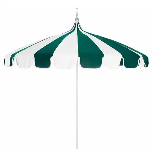 Pagoda Patio Umbrella - Green/White