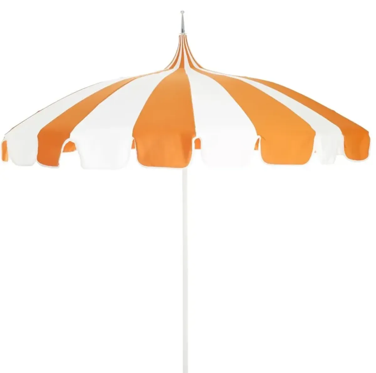 Aya Pagoda Two-Tone Patio Umbrella - Sunbrella - Orange