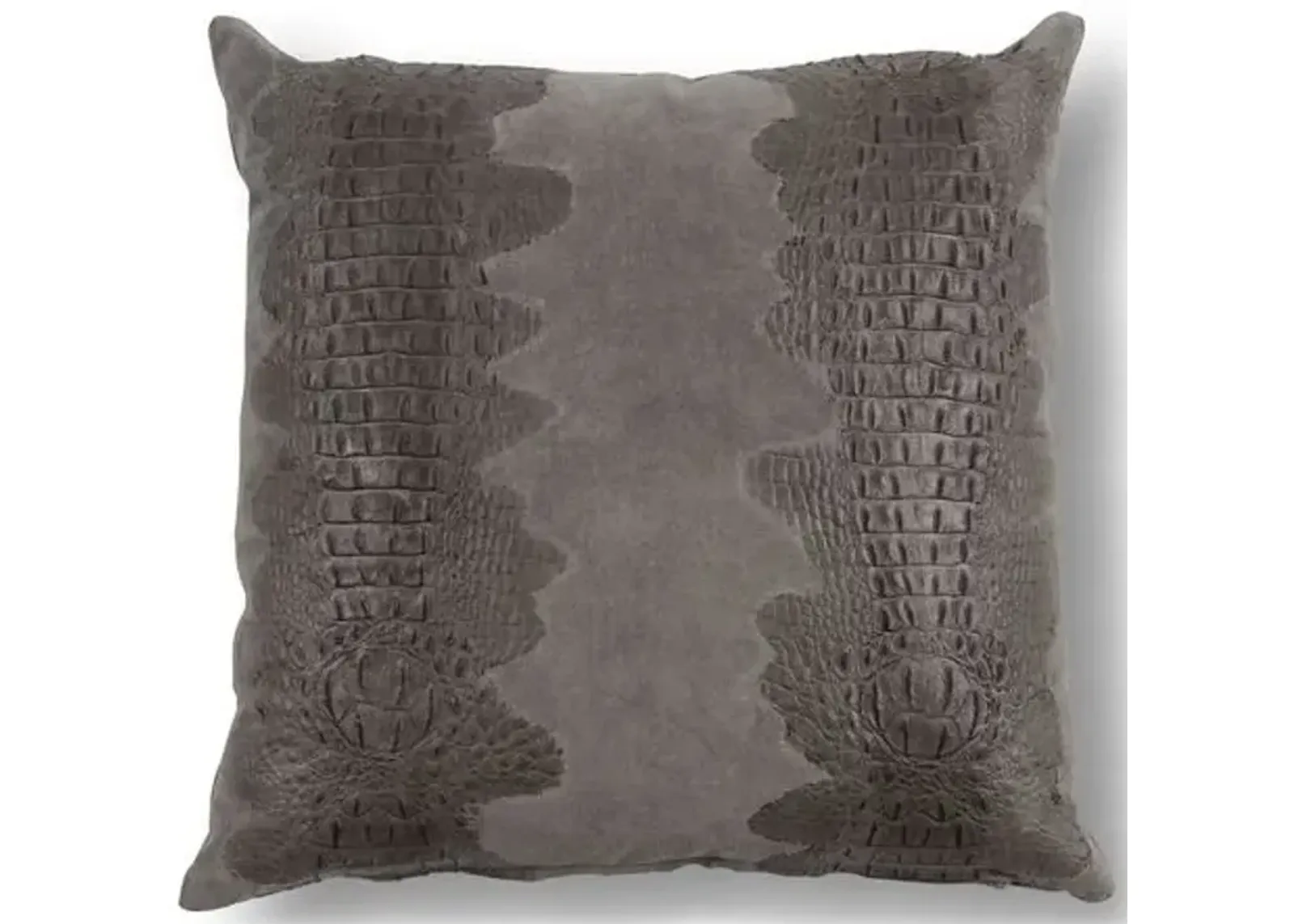 Croc Pillow - Gray Suede - Le-Coterie