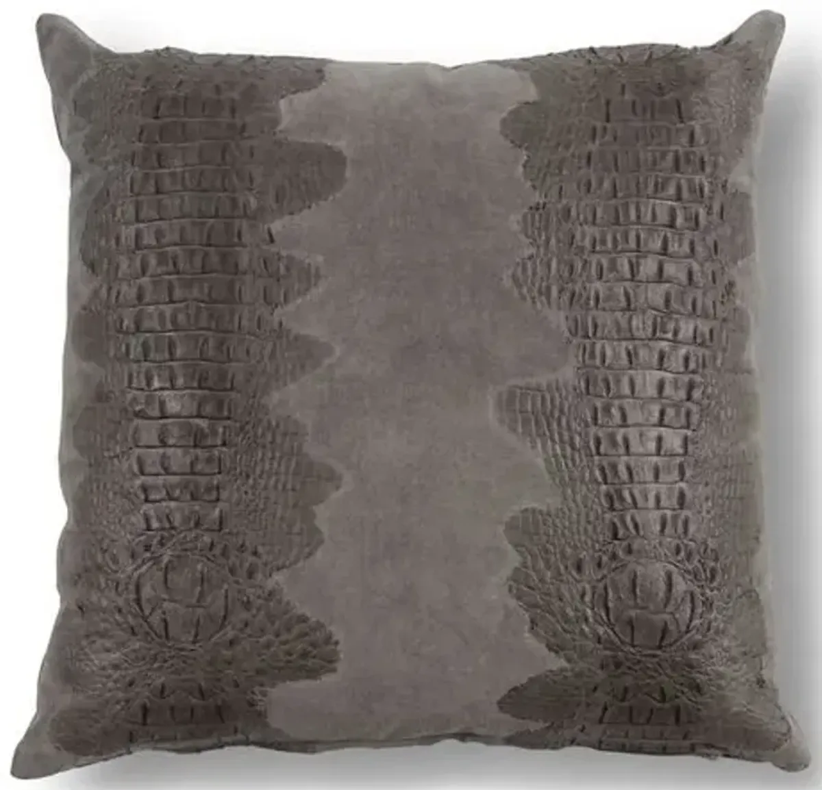 Croc Pillow - Gray Suede - Le-Coterie