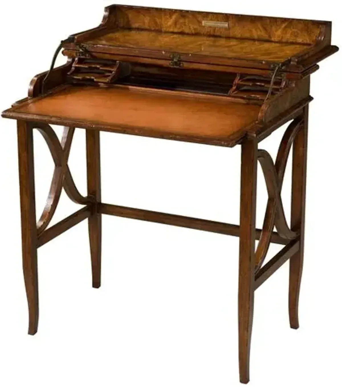 Brooksby's Leather Campaign Desk - Brown - Theodore Alexander