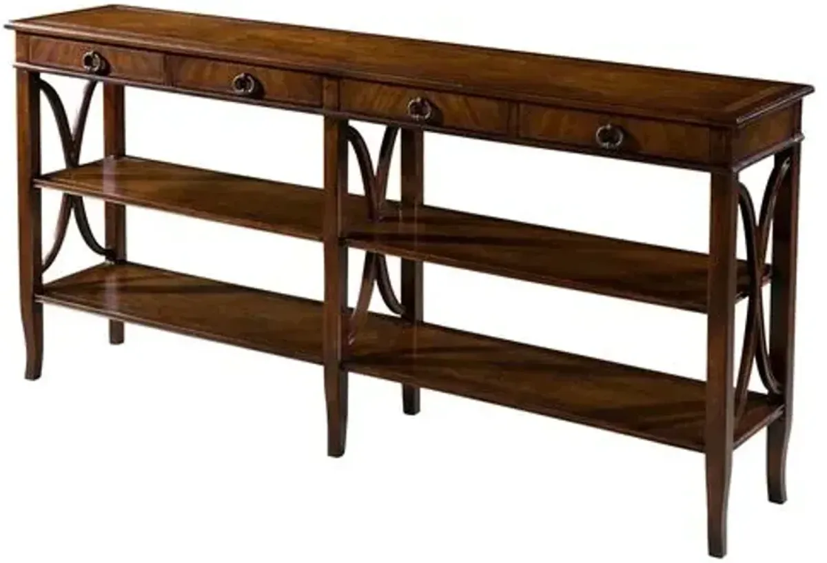 Trocadéro 72" Shelved Console - Brown - Theodore Alexander