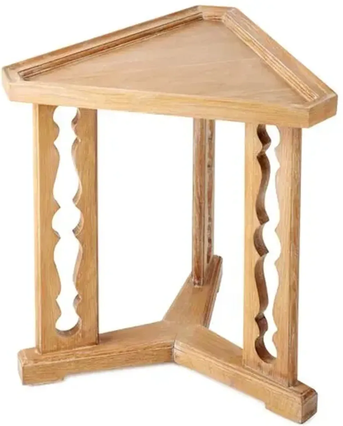 Porter 20" Triangular Side Table - Oak - Bunny Williams Home - Beige