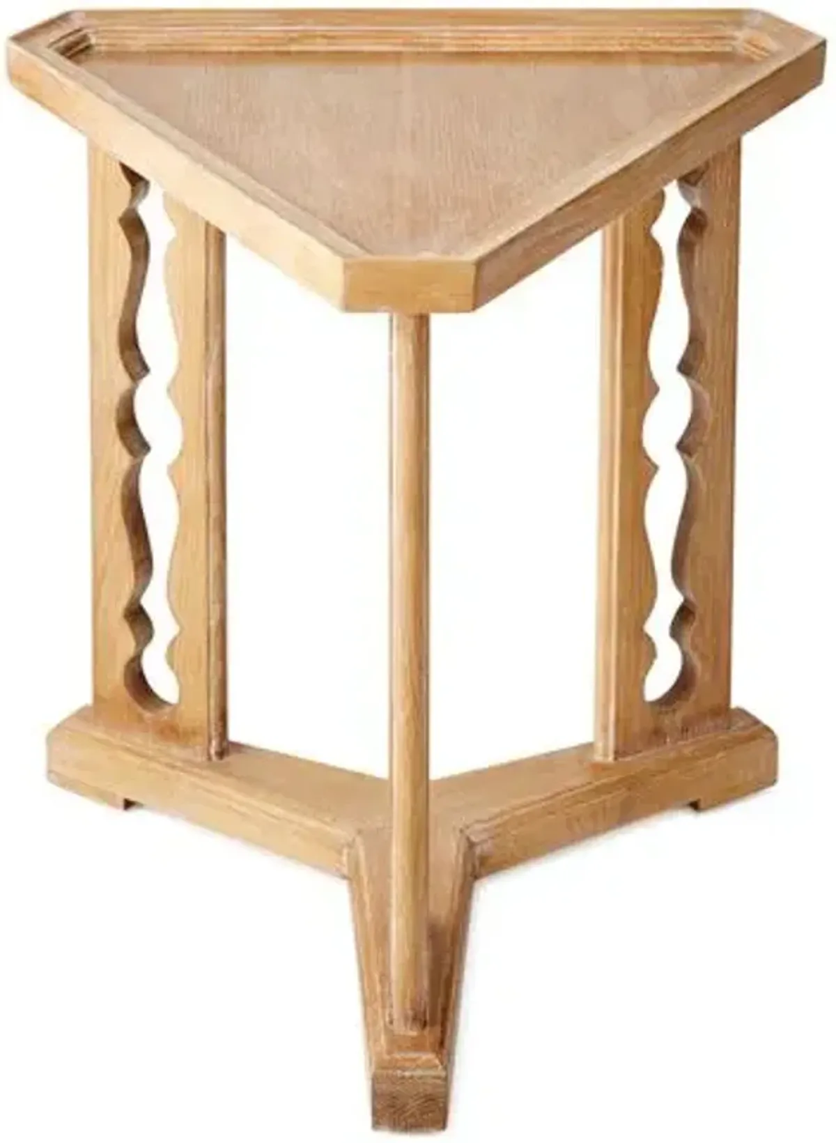 Porter 20" Triangular Side Table - Oak - Bunny Williams Home - Beige