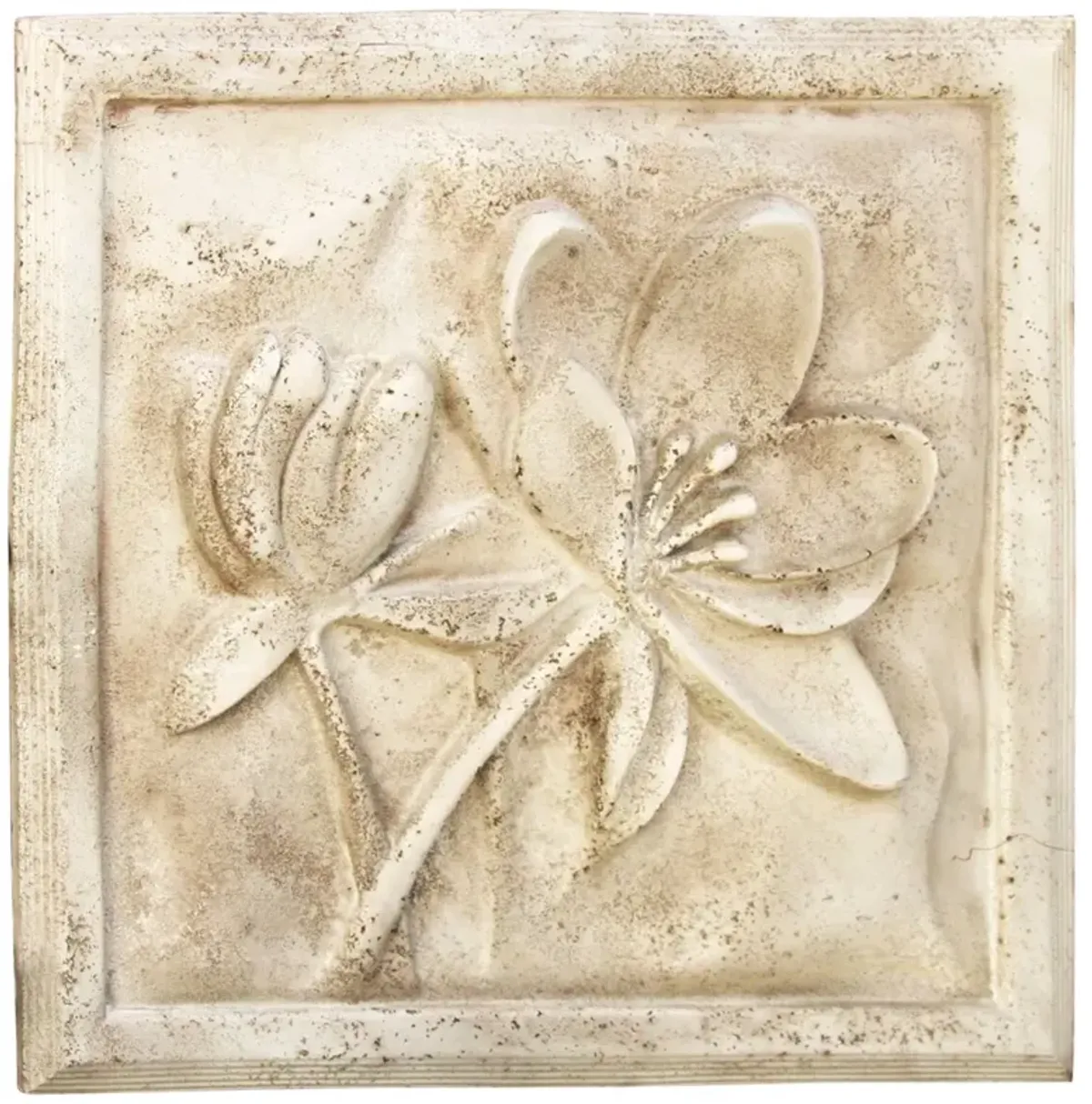 22" Lotus Plaque, Cathedral White
